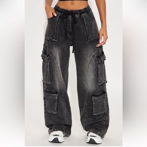 Fashion Nova Black Flare & Wide Leg Jeans